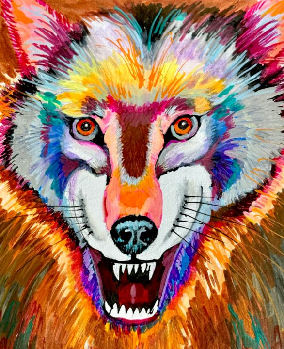 Art of the Day! "Wolfin". Buy at: ArtPal.com/mikegrant1208?…