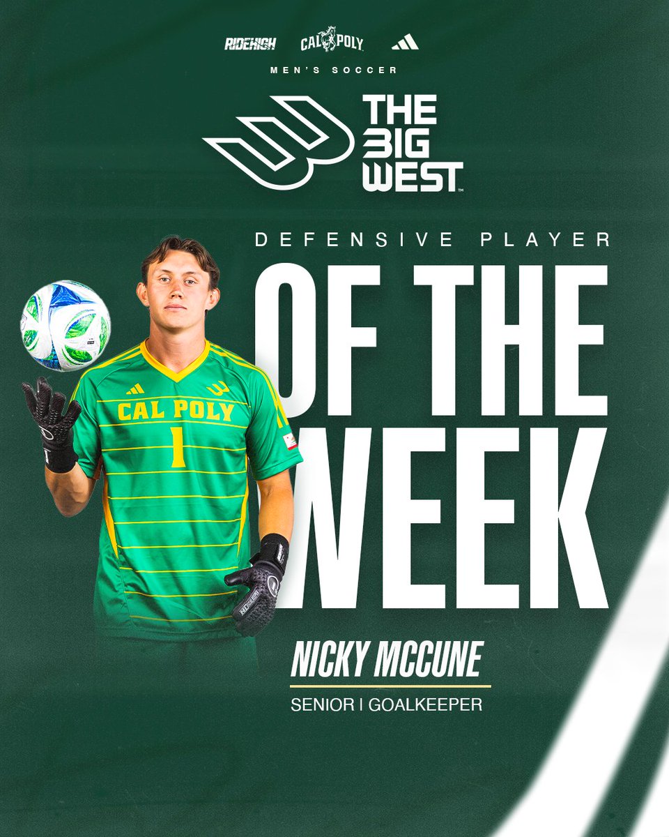 After making five saves in Cal Poly's 3-0 win at Air Force (Sept. 5) and recording his first clean sheet of 2025 ...
#RideHigh