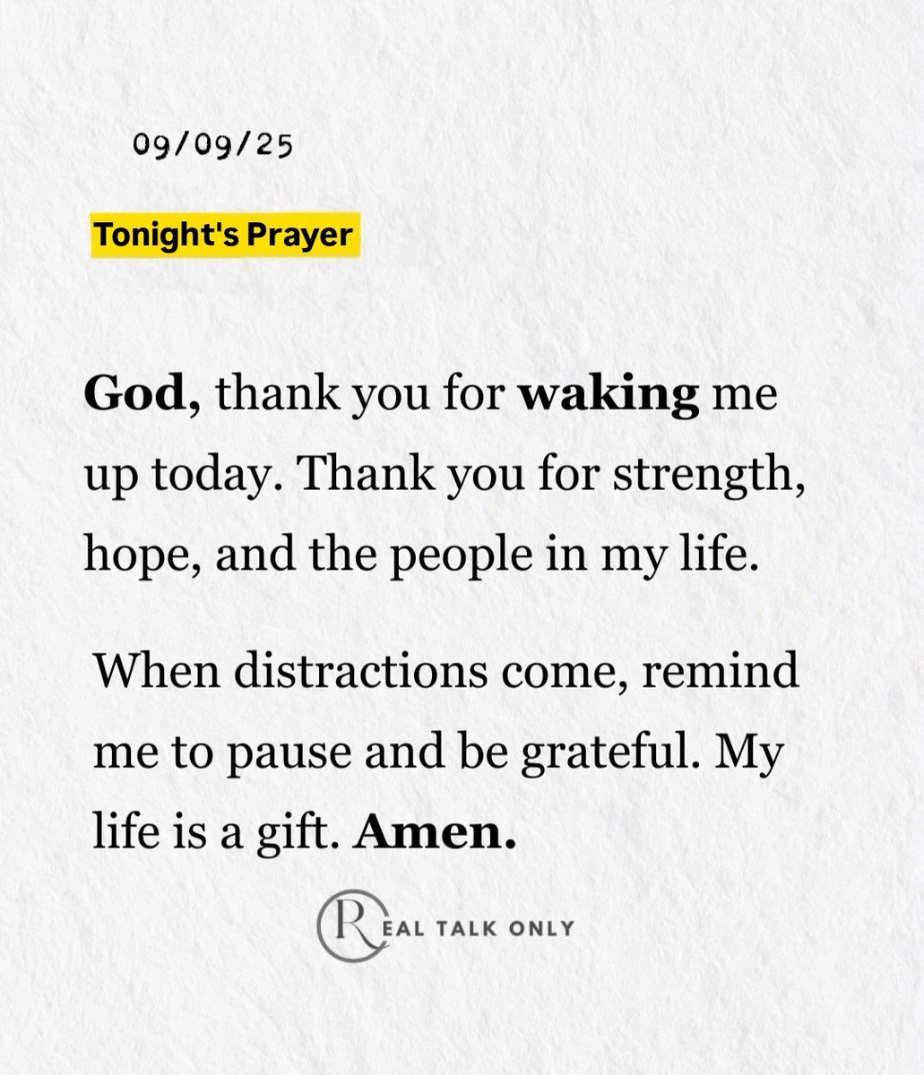 Tonight's prayer