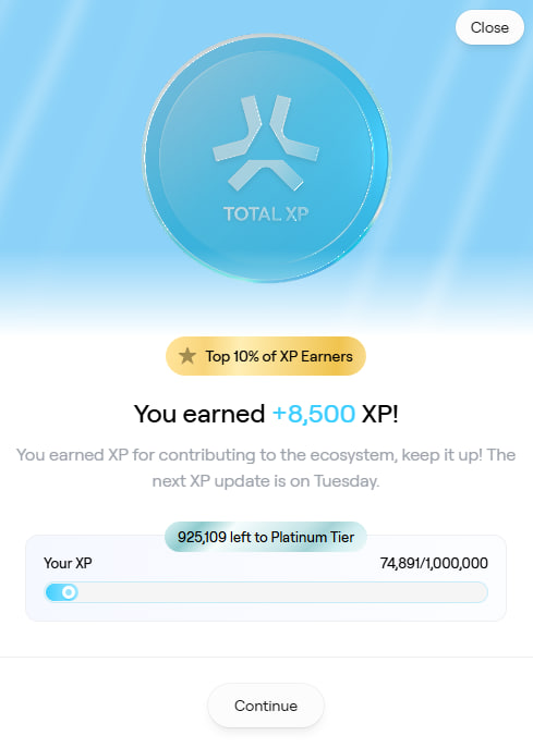 My XP update this week on <a href="/AbstractChain/">Abstract</a> 

So, my activity on this week:

* Playing few hours every day on <a href="/Khugaverse/">𝗞𝗛𝗨𝗚𝗔</a> 
* 7/7 stream (2 hours every day)
* Completed Dreamilio event in <a href="/MoodyMights/">Moody Mights | ARCHIVES • SOLD-OUT</a>