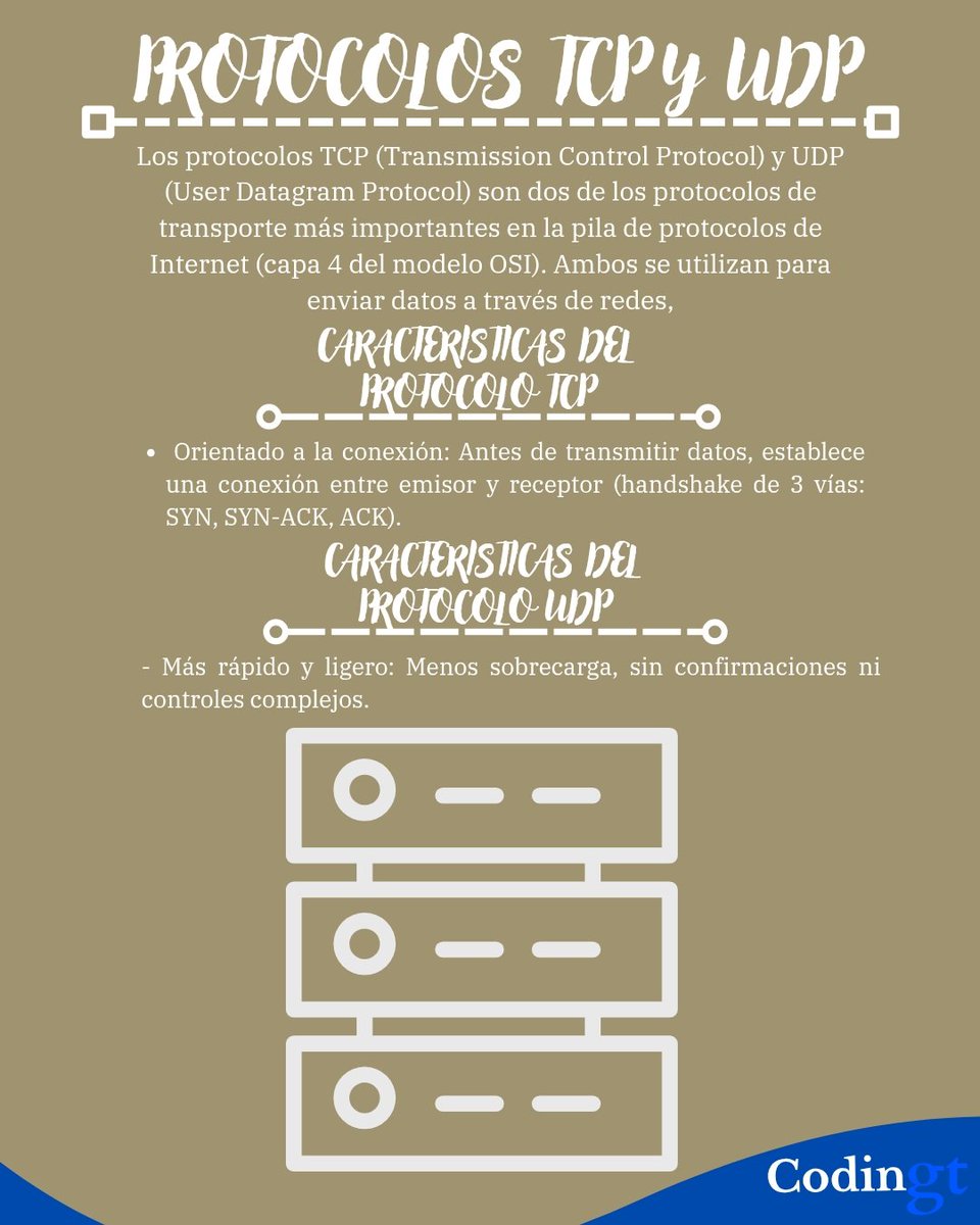 codingtx_'s tweet image. Protocolos TCP y UDP
#codingt #it #seguridadinformatica #ti #ciberseguridad #telecomunicaciones