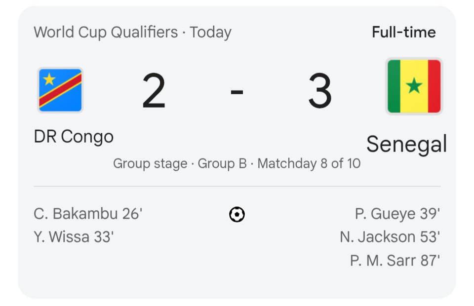 DR Congo.....so close. So close.