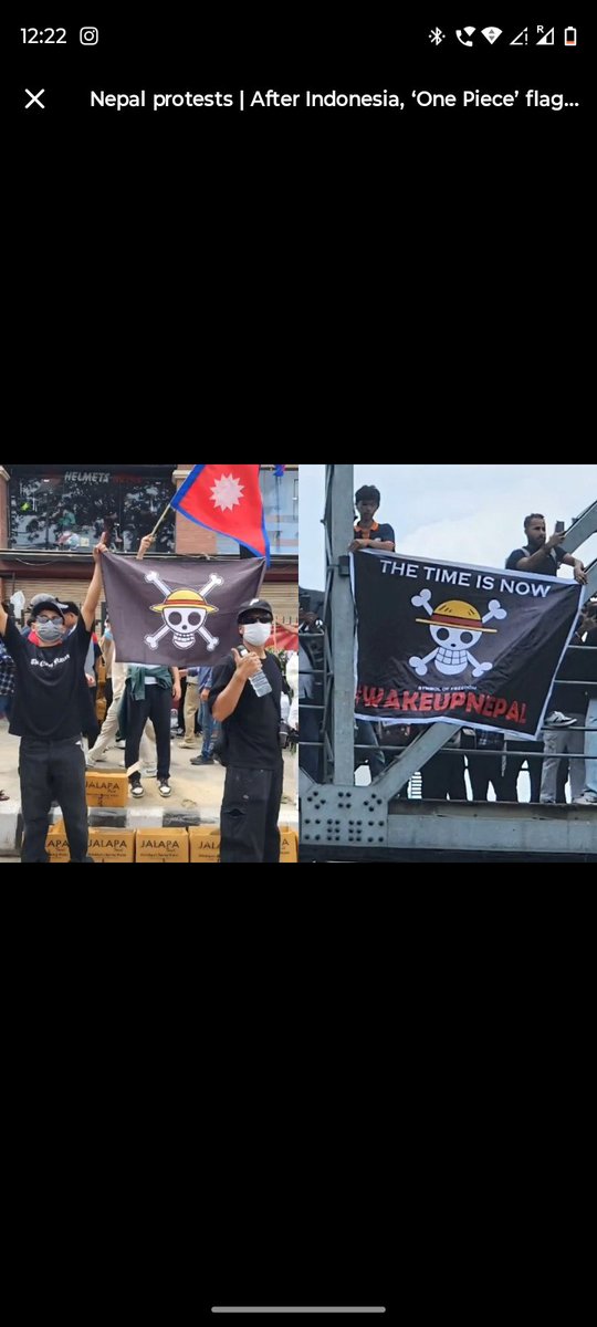 i_yb_rohit's tweet image. After Indonesia, now Nepal! 🌏✊
The Straw Hat flag has become the true symbol of Gen Z protests 
not just an icon, but a banner of freedom and youth power. 🏴‍☠️ #NepalProtests #StrawHatFlag
#ONEPIECE