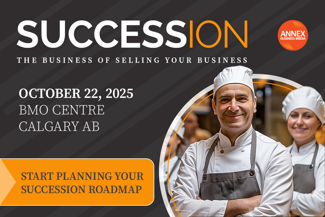 Planning the future of your business? SUCCESSion is a one-day conference in Calgary for owners exploring the sale process. Hear from advisors, tax and legal experts, and business leaders who’ve been through it. Register at successionevent.ca