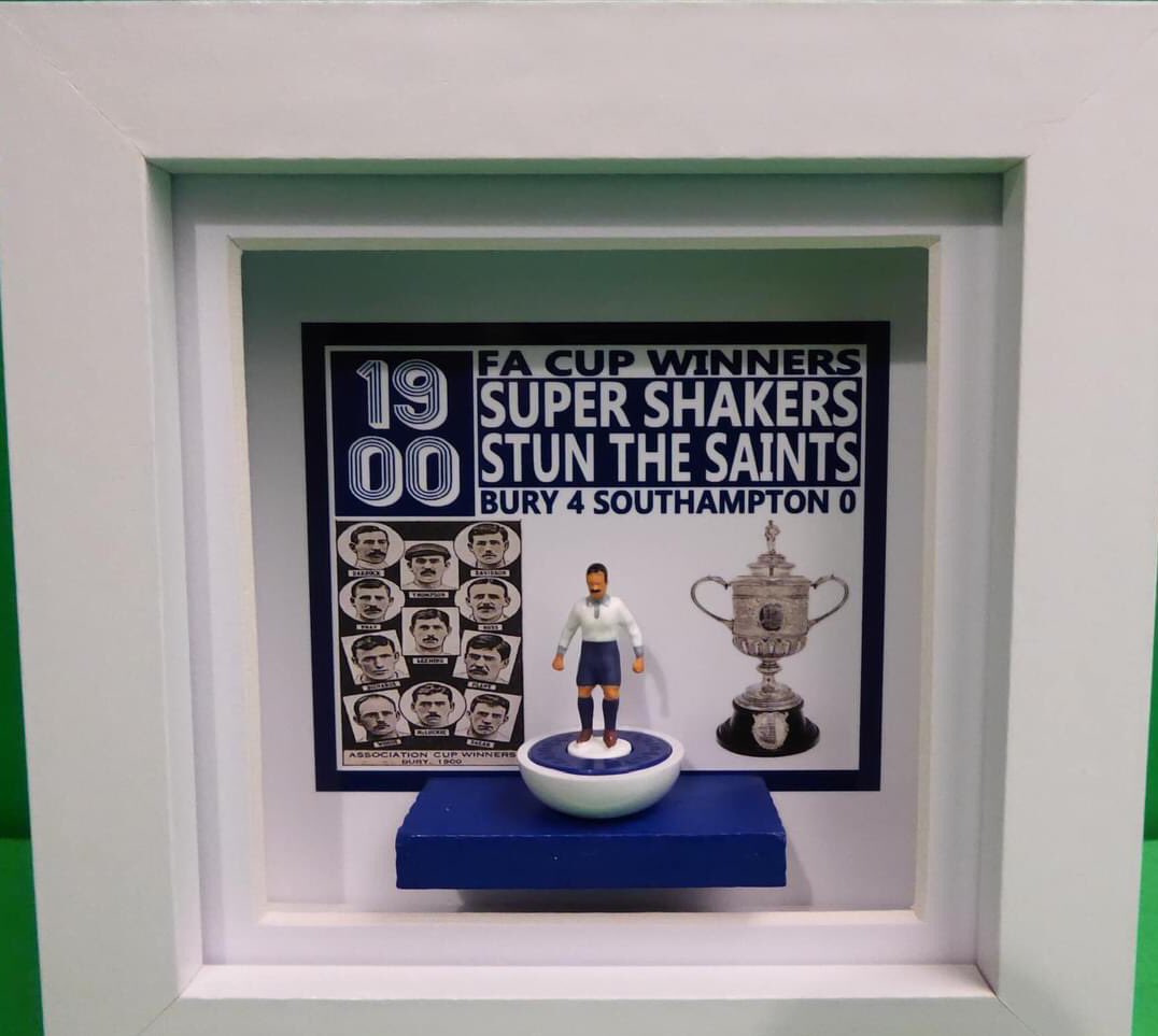 helcol123subbu1's tweet image. Great to see those cup crowds rolling in @NonLeagueCrowd 
There’s a strange Shaking sound in Greater Manchester, which is getting louder season by season. Bury FC are back rocking Gigg Lane. DM @helcol123subbu1 to order a frame. #Bury #Shakers #BuryFc #BFC140 #subbuteo