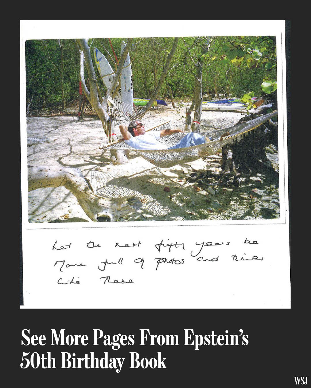 The Wall Street Journal on X: "Here's a look at pages that were contained  in Jeffrey Epstein's 50th birthday book. https://t.co/GhcX91C44A  https://t.co/LC5gIj7QpA" / X