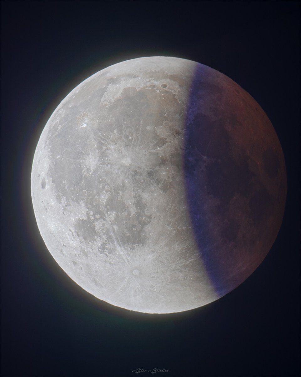 Earth shadow on the Moon