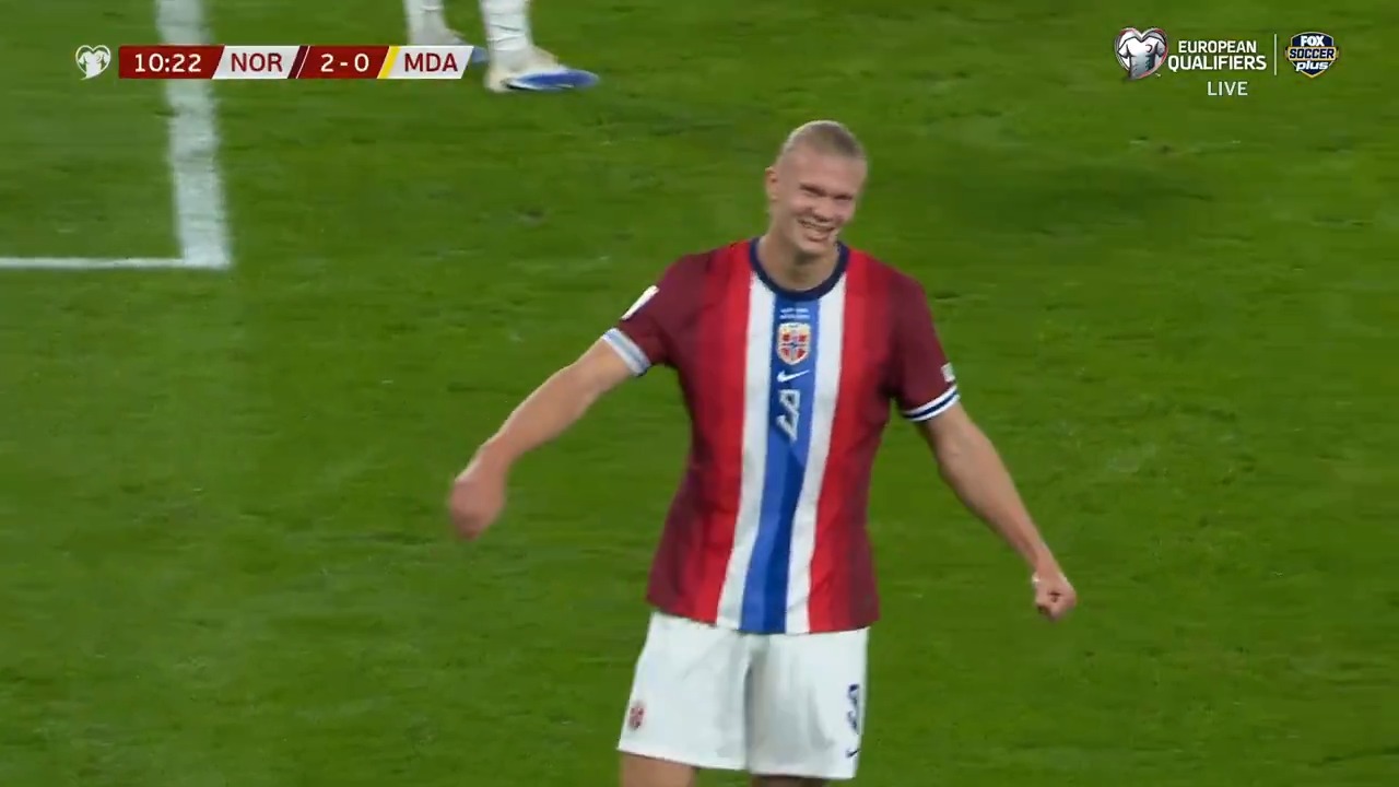 Erling Haaland capitalizes on the Moldova mistake ‼️He doubles the Norway lead 🇳🇴