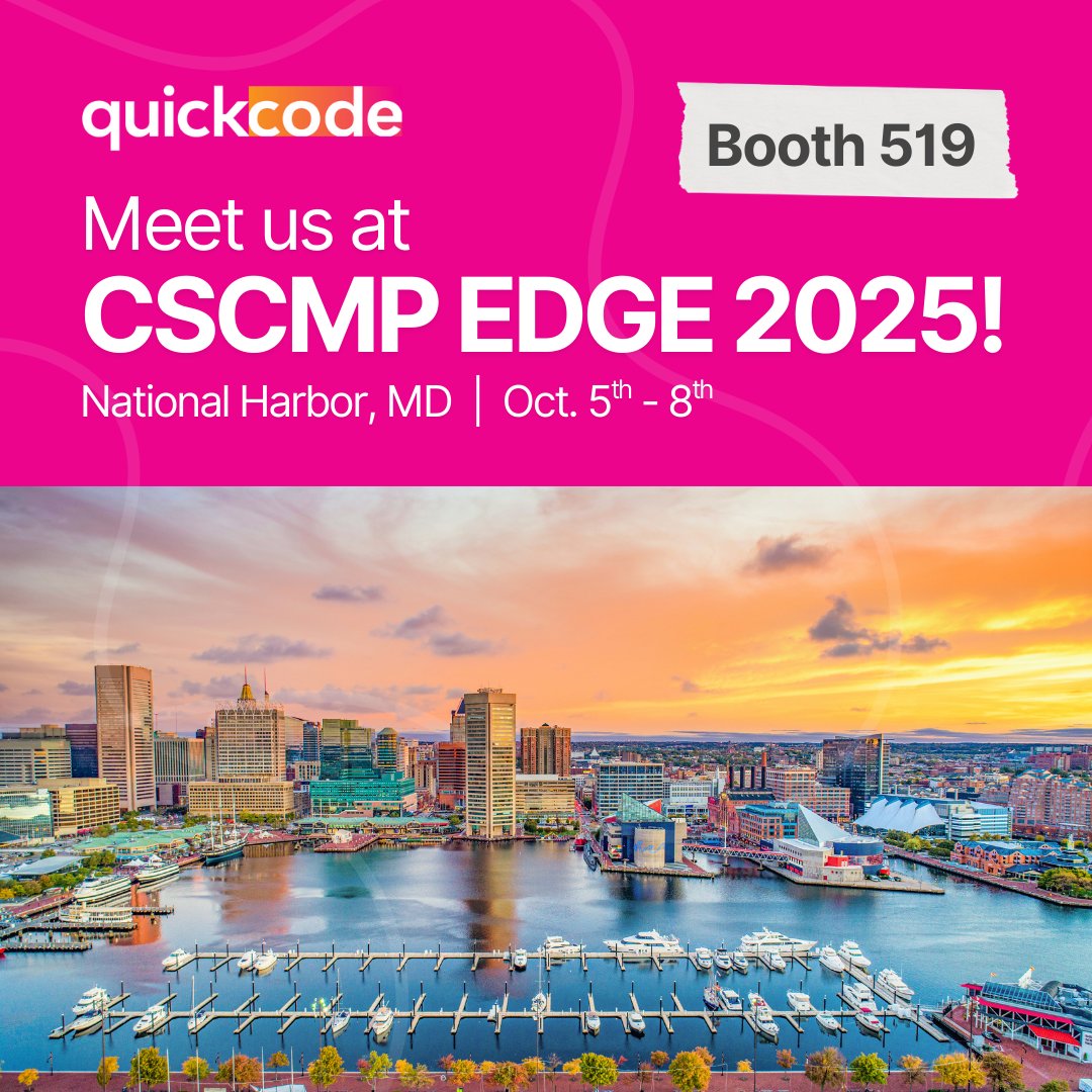 QuickCodeAI's tweet image. Quickcode is headed to @CSCMPEDGE! Catch us at booth 519 to see how we’re helping importers, brokers & #tradecompliance pros save time, cut costs & stay ahead of shifting regulations.
📍 National Harbor, MD | Oct 5–8
🔗 hubs.la/Q03HFy9G0 #EDGE2025
