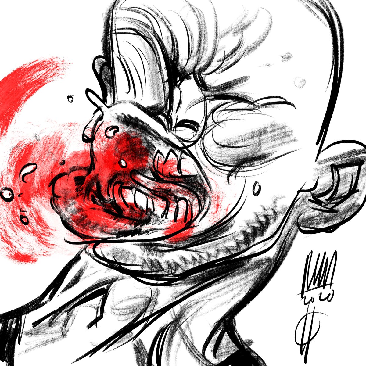 Old sketches. (Procreate)
Back in 2020 I had a lot on my nerves.

Sketching kept me sane. Part 3.
#arttherapy🎨 #red #fist #sketch #digitalart