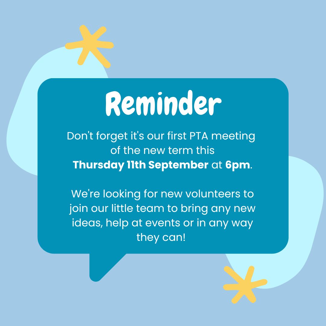 🗓️𝗣𝗧𝗔 𝗠𝗲𝗲𝘁𝗶𝗻𝗴 - 𝗧𝗵𝘂𝗿𝘀𝗱𝗮𝘆 𝟭𝟭𝘁𝗵 𝗦𝗲𝗽𝘁𝗲𝗺𝗯𝗲𝗿 
🌟𝗩𝗼𝗹𝘂𝗻𝘁𝗲𝗲𝗿𝘀 𝘄𝗮𝗻𝘁𝗲𝗱!🌟
<a href="/JoanneWeightman/">Mrs W</a> <a href="/GlyncoedP/">Glyncoed Primary School - Grow Persevere Succeed</a>