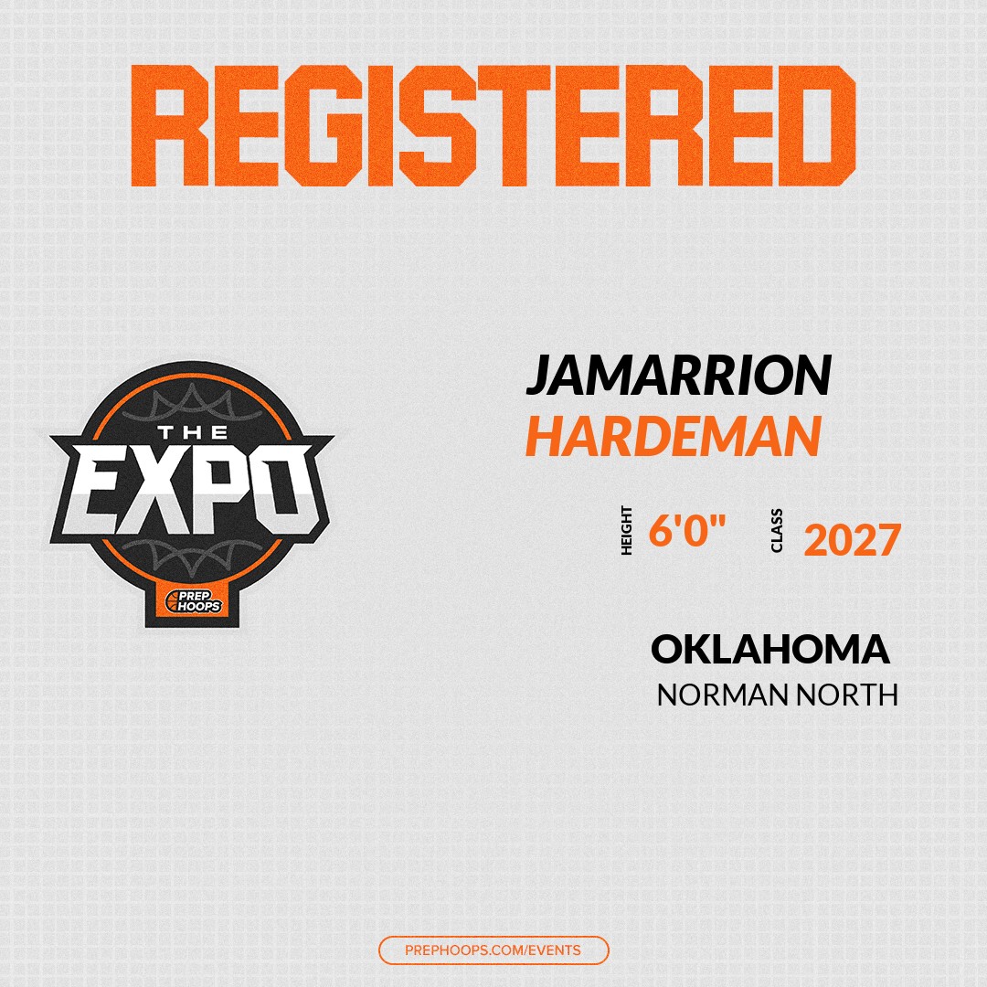 Welcome Class of 2027 Jamarrion Hardeman (<a href="/Jamarrion_ba11/">Jamarrion Hardeman</a>) of Norman North HS to the <a href="/PrepHoopsOK/">Prep Hoops Oklahoma</a> Showcase @ The HIVE Sports Complex. 

🔥🏀 #PHFreshmanShowcaseOK 🏀🔥

Register NOW! 👇  
events.prephoops.com/e/1632/registe…