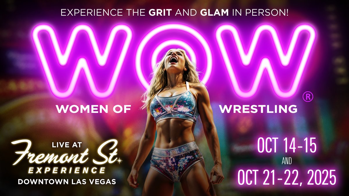 🚨 SEASON 4 BEGINS 🚨

WOW – Women Of Wrestling returns this Saturday with a brand-new season, a season of power, prestige, and pulse-pounding action.

This season, the action moves under the neon lights of Las Vegas at the iconic Fremont Street Experience.

Bigger fights!
