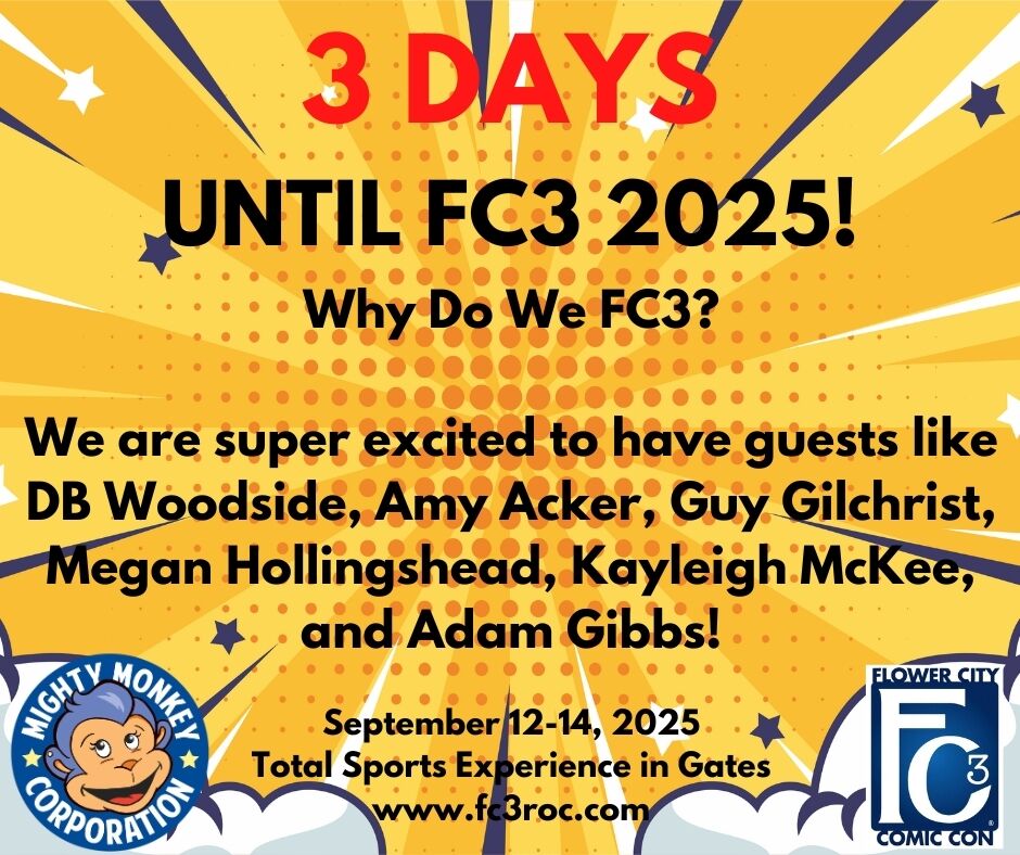 fc3roc's tweet image. Why Do We FC3?

We are super excited to have guests like DB Woodside, Amy Acker, Guy Gilchrist,
Megan Hollingshead, Kayleigh McKee, and Adam Gibbs! #FC32025 #ExperienceFC3 #WhereItAllComesTogether