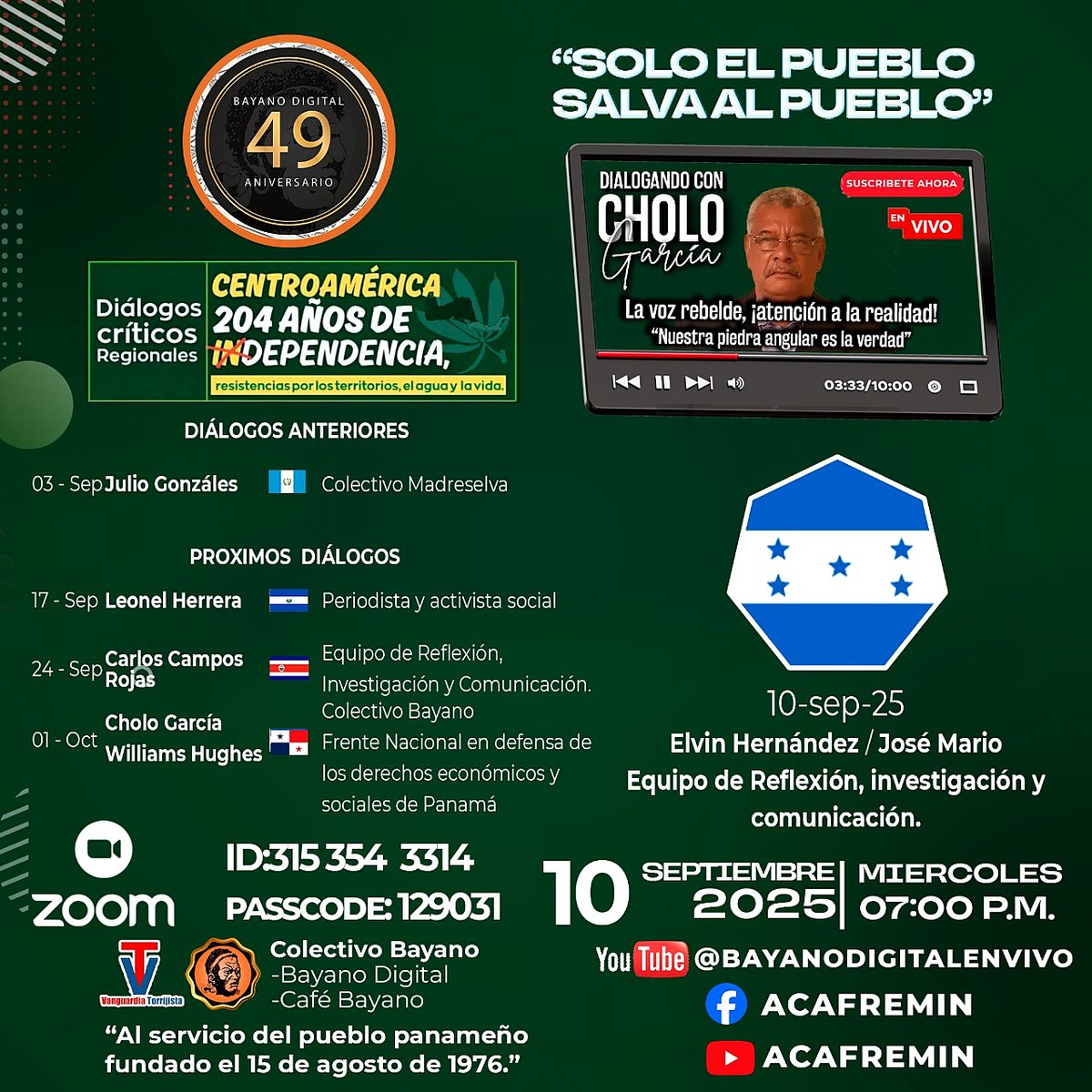 Conferencia sobre medio ambiente y minería en Centroamérica #CENTROAMERICA #CONFERENCIAAMBIENTAL #CONTAMINACION #debate #DIALOGANDOCONCHOLOGARCÍA #EXPOLIO #MEDIOAMBIENTE #MINERIA #PANAMA bayanodigital.com/conferencia-so…