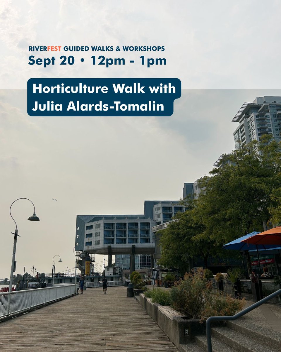 thefrdc's tweet photo. 🌿 Join us Sept 20, the first day of #RiverFest, for a free horticulture walk with Julia Alards-Tomalin! Explore native + ornamental plants along the New West Boardwalk and learn tips for spotting them on your own.
Pre-register: https://t.co/LtjU49jkmO
#NewWestEvents #BCEvents https://t.co/vJriv2Tc5n