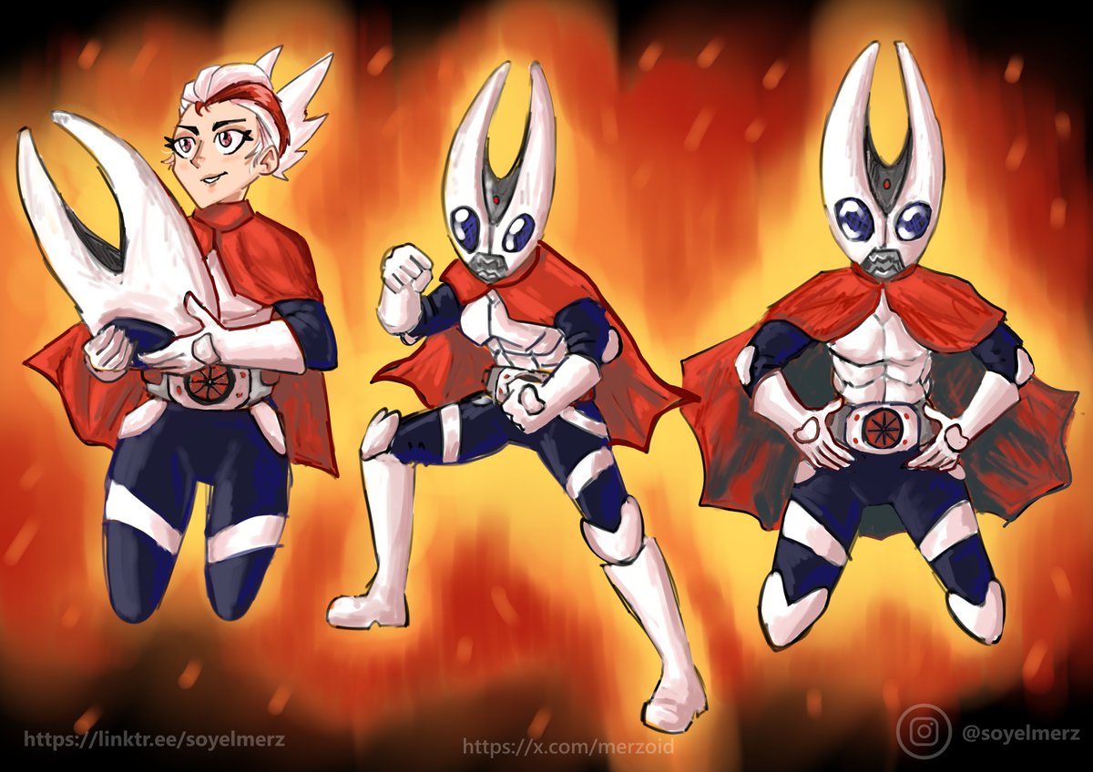 Hornet de Silksong, pero es Kamen Rider