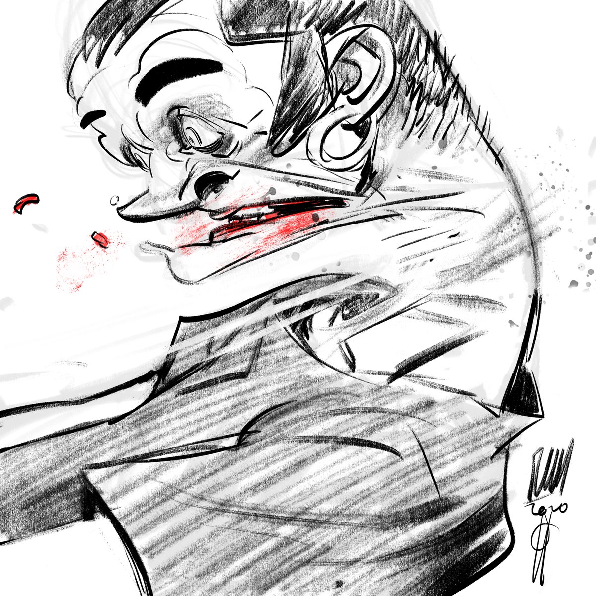 Old sketches. (Procreate)
Back in 2020 I had a lot on my nerves.

Sketching kept me sane. Part 4.
#arttherapy🎨 #red #fist #sketch #digitalart