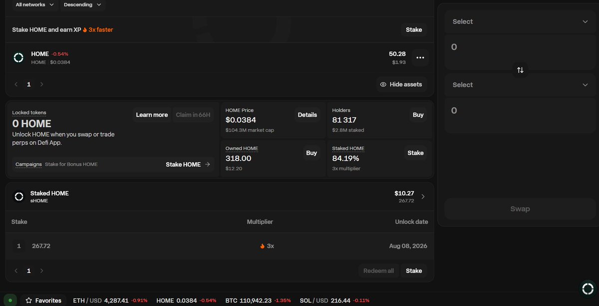 cryptovcdegen's tweet image. i&apos;m stake 267 $HOME in @defidotapp and have 0 XP for 1 month
what I do wrong?🤔
