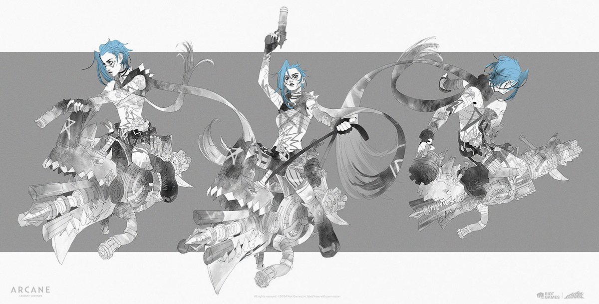 pitfightervi's tweet photo. final battle jinx with her rhino gun by aliya chen https://t.co/nxVh9qcZ7E