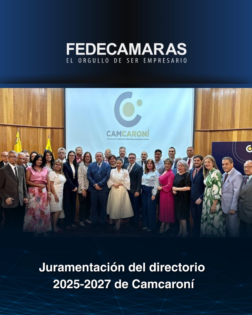 Tuve el honor de acompañar a la Cámara de Comercio e Industrias del municipio Caroní, <a href="/camcaroni/">CAMCARONI</a>, en la juramentación de su nueva junta directiva para el período 2025-2027, presidida por Zurimar Gutiérrez.