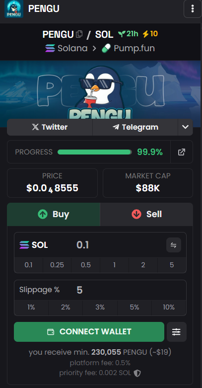 PENGU_SOL_'s tweet photo. 🚨 Big news 🚨

🐧 $PENGU — The chillest meme coin has now officially updated socials on @dexscreener !

🕶️ More trust
🌍 More visibility
📊 More growth

Chart: https://t.co/v5OYxoY7r7

#Pengu #PumpFun #Solana #100k https://t.co/aDKaM4mmiv
