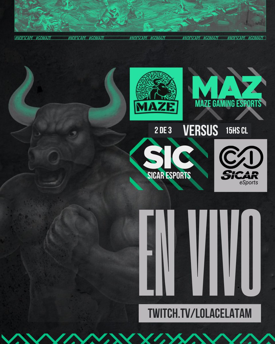 ¡Estamos en vivo!!!

Rommy es clave. Con su apoyo el minotauro sale a la grieta a jugarse el pase a la gran final vs Farenvehn.

Sintonice su stream favorito y apoye a los defensores del laberinto, ahora en:

🟣twitch.tv/lolacelatam
🔵twitch.tv/ltaespanol