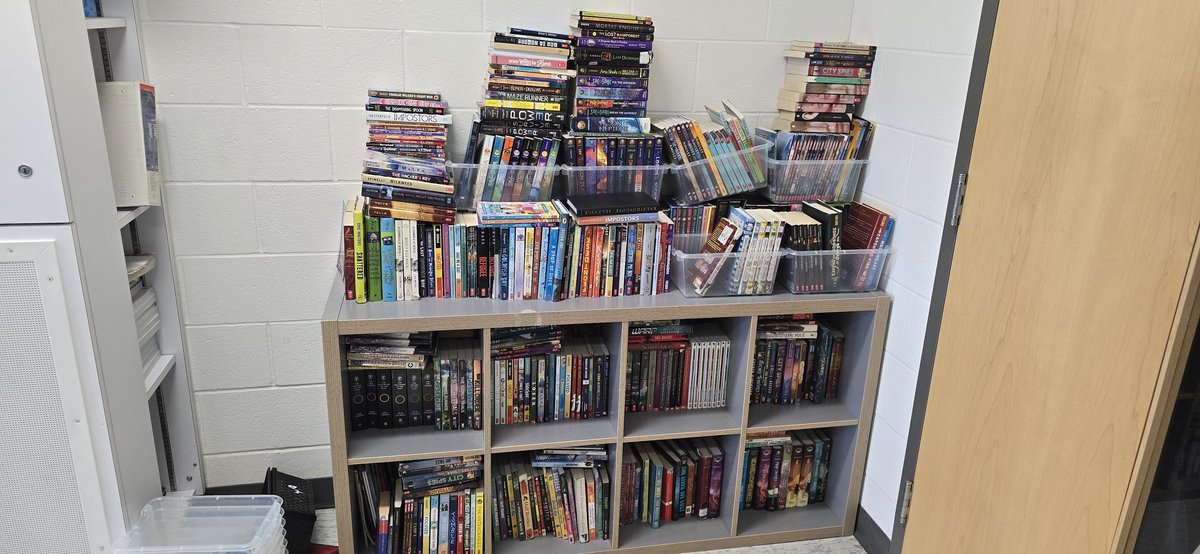 SevsSevens's tweet image. Classroom library is set up! 

Still have to organize books into bins, but we got them on the shelf quickly so students can start reading !
