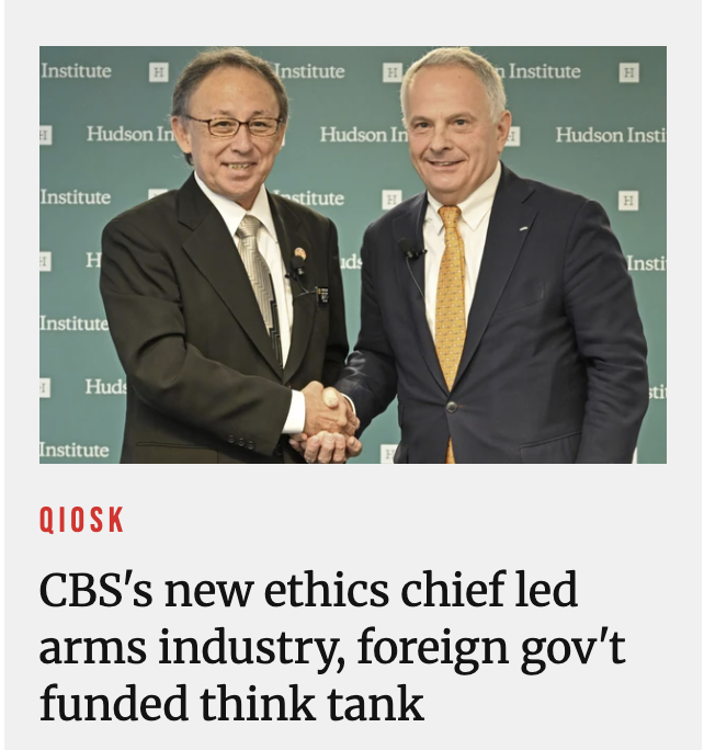 RStatecraft's tweet photo. NEW: How is this person going to be in charge of ethics at CBS? https://t.co/2FQc3T1cZi