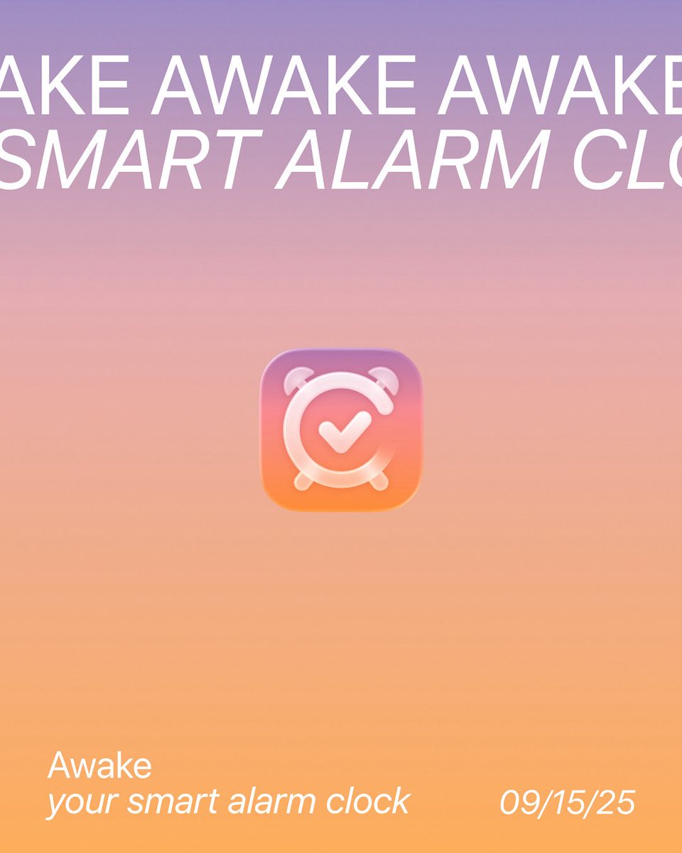 structured_app's tweet image. It’s official our new app Awake releases Monday September 15 together with #iOS26