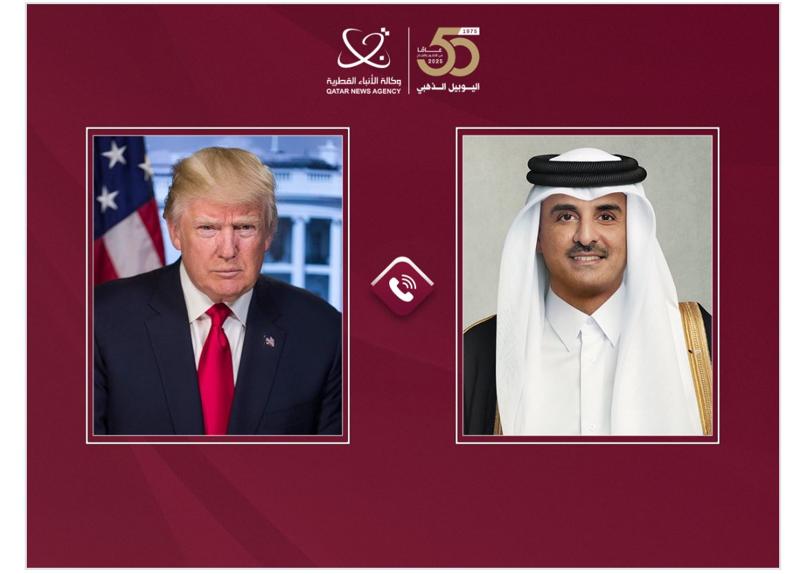 NEW: Trump strongly condemned Israeli  attack on Qatari sovereignty in a phone call with Qatari Emir, Doha says 

Trump also called on Qatari Emir to continue his efforts in mediation to end the war in the Gaza Strip.