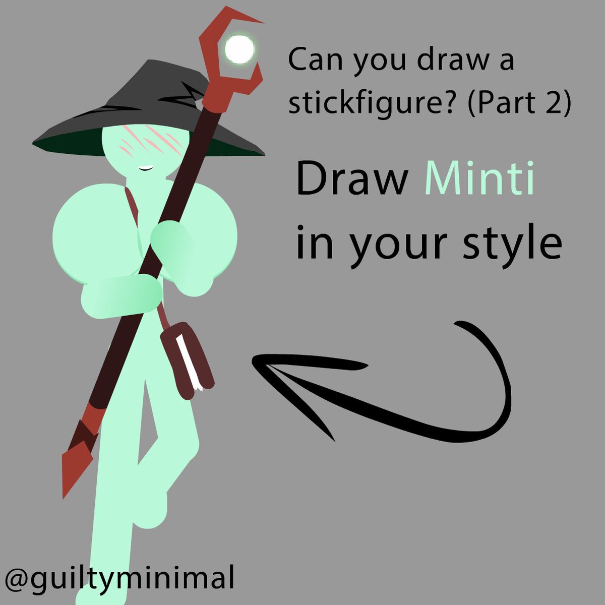 GuiltyMinimal's tweet photo. Let's go again, part 2! Can you draw stickfigure? I wanna see how you guys would draw Minti in your style 👌 https://t.co/fhh1Xm35RN