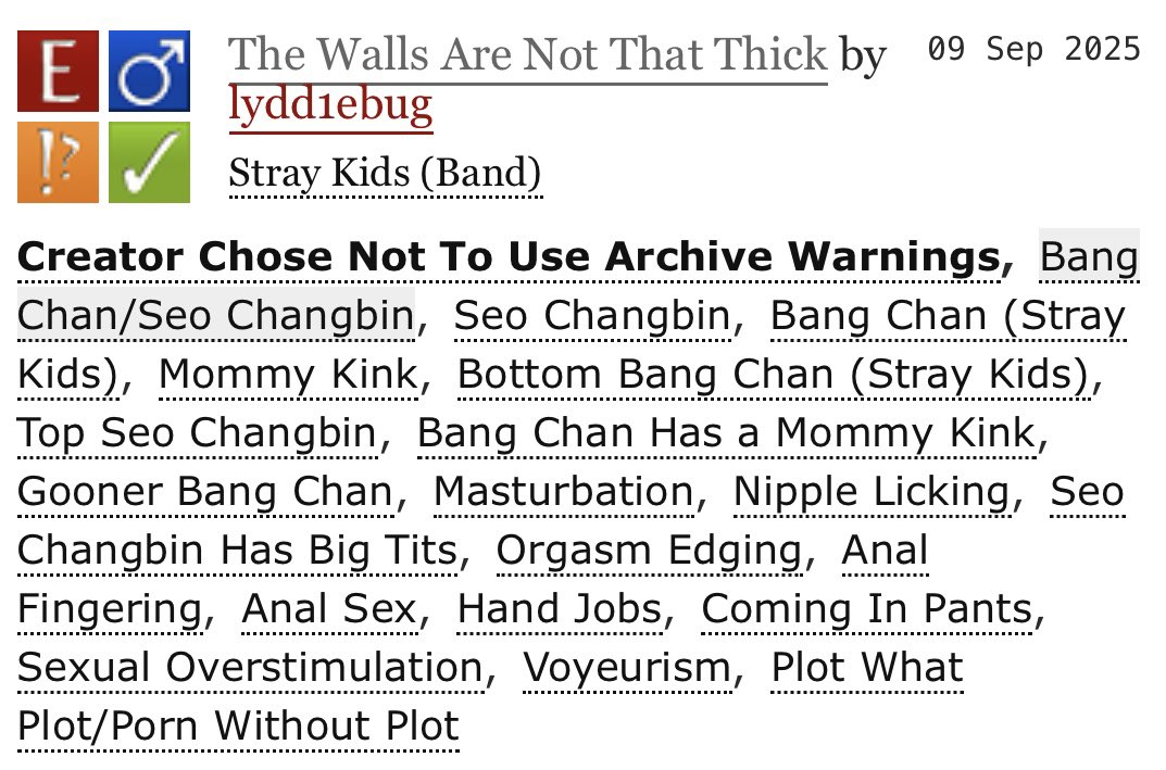 ~ The Walls Are Not That Thick ~

~ bnchn
~ 3k words
~ rated E 🔞
~ canon comp, not even a crumb of plot sorry, some tiny attempts at humour, chn mommy kink etc etc (full tags below)

archiveofourown.org/works/70594096