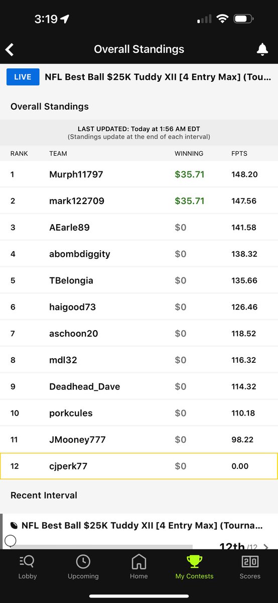 cjperk77's tweet photo. @DraftKings How can this be????? https://t.co/y5ZSoLn43c
