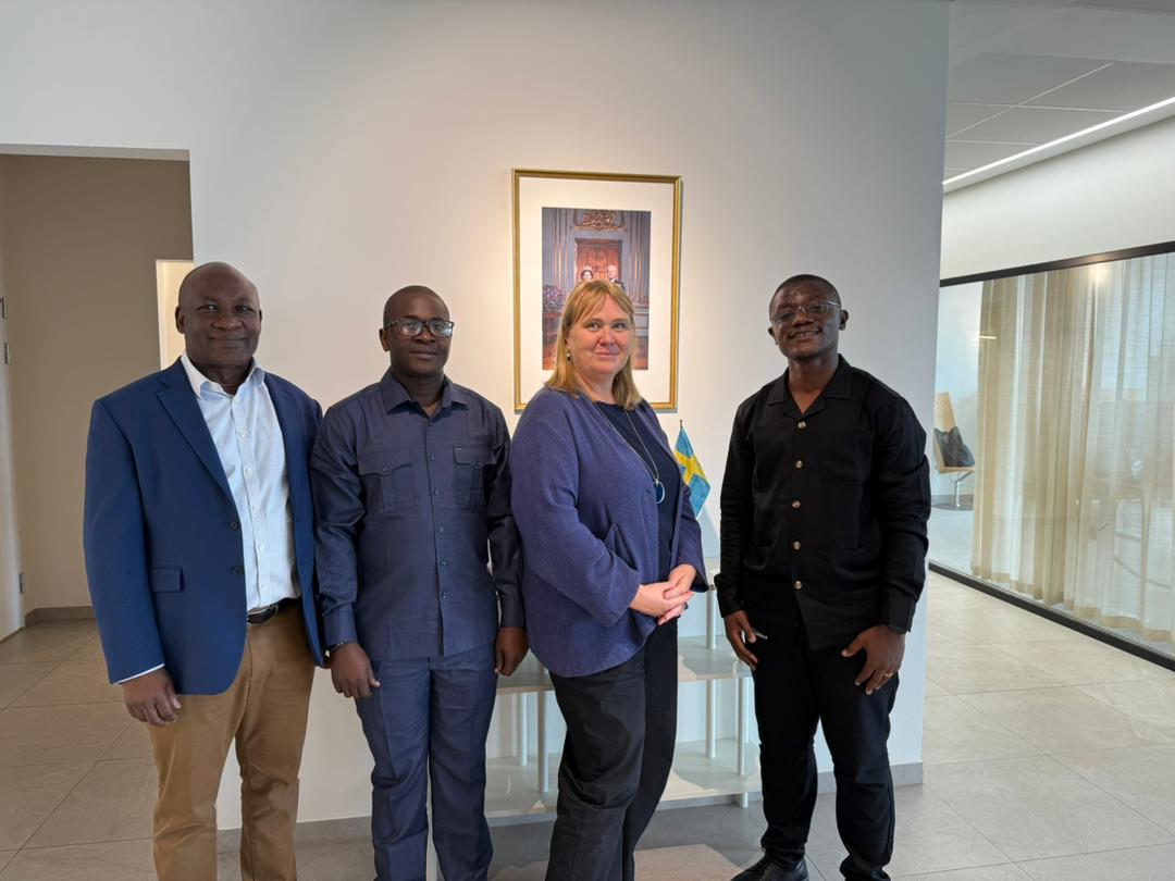 NpcypD's tweet photo. Le #NPCYP a été reçu aux Ambassades de #Grande_Bretagne et de #Suede en #Rdc. Nous avons échangé autour des préparatifs du #ForumdesJeunesArtisansdePaix, prévu à #Entebbe du 18 au 19 septembre, avec l’appui de @CordaidRDC et de @MONUSCO.
#justfuture https://t.co/UI5qrcvyi2