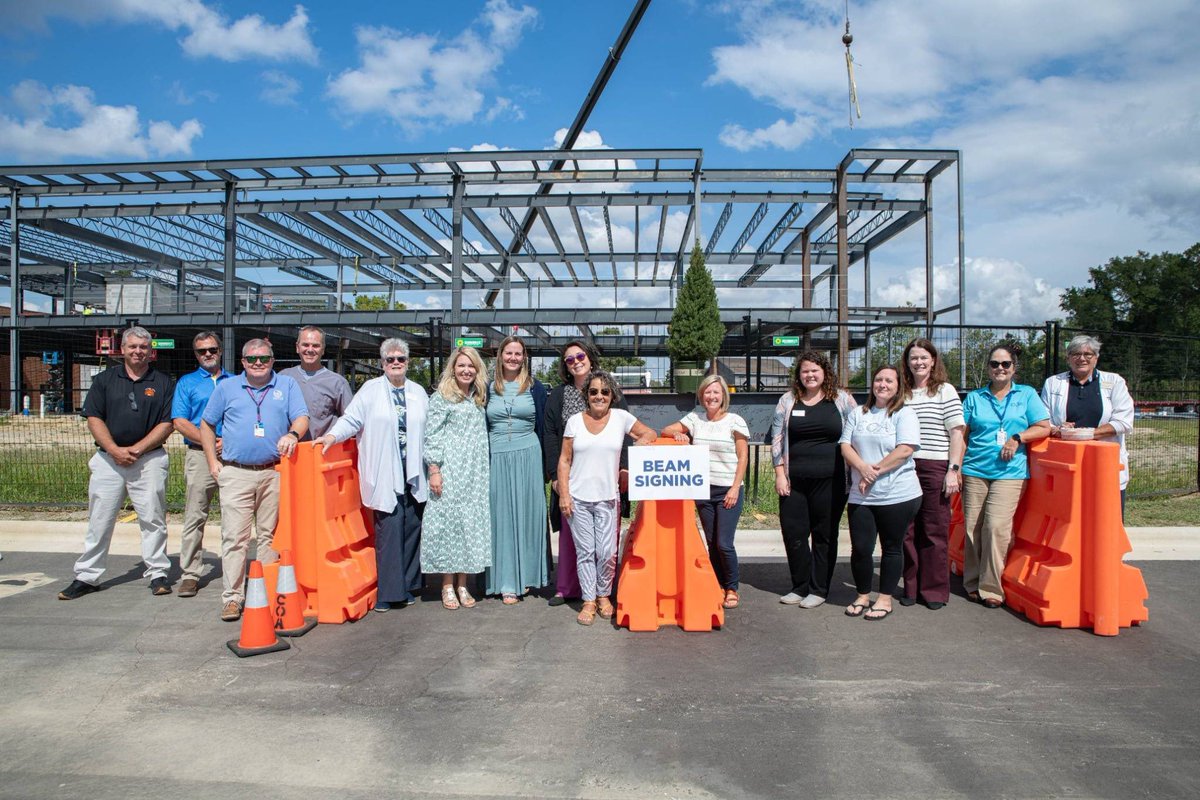 COA_Dolphins's tweet photo. Thank you to everyone who joined us for College of The Albemarle’s Topping Out Ceremony at the new Health Sciences Simulation Center!
🐬
Faculty, staff, students, and community members came together to sign the final beam before it was raised into place! More photos to come… https://t.co/drQnNJt3gs