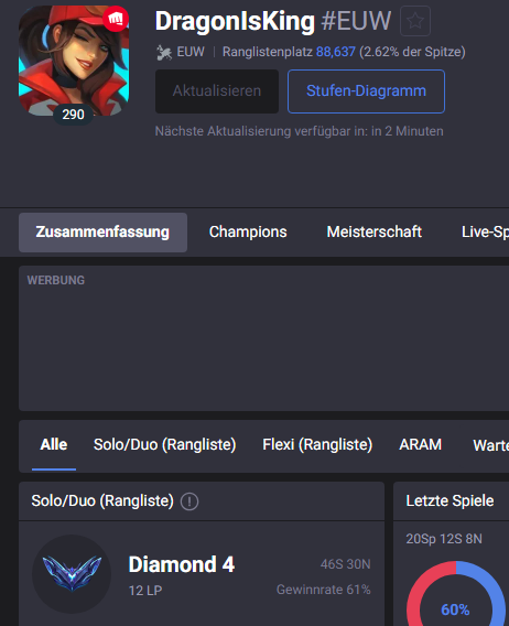 DragonnIsKing's tweet photo. Neue Season, wieder Dia :) Top 2,6% https://t.co/DTrTvMfepk