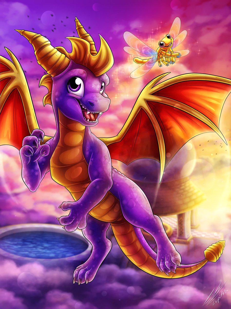 ArtsLupi's tweet photo. Aaaah, I kinda missed making something for  #SpyroCommunityDay, but let me share some of my works of this lovely purple dragon! 💚💜
I seriously crave making more!

#art #artist #artwork #digitalart #traditionalart #drawing #fanart #furry #furryart #SpyroTheDragon #cute https://t.co/g04PjyML82