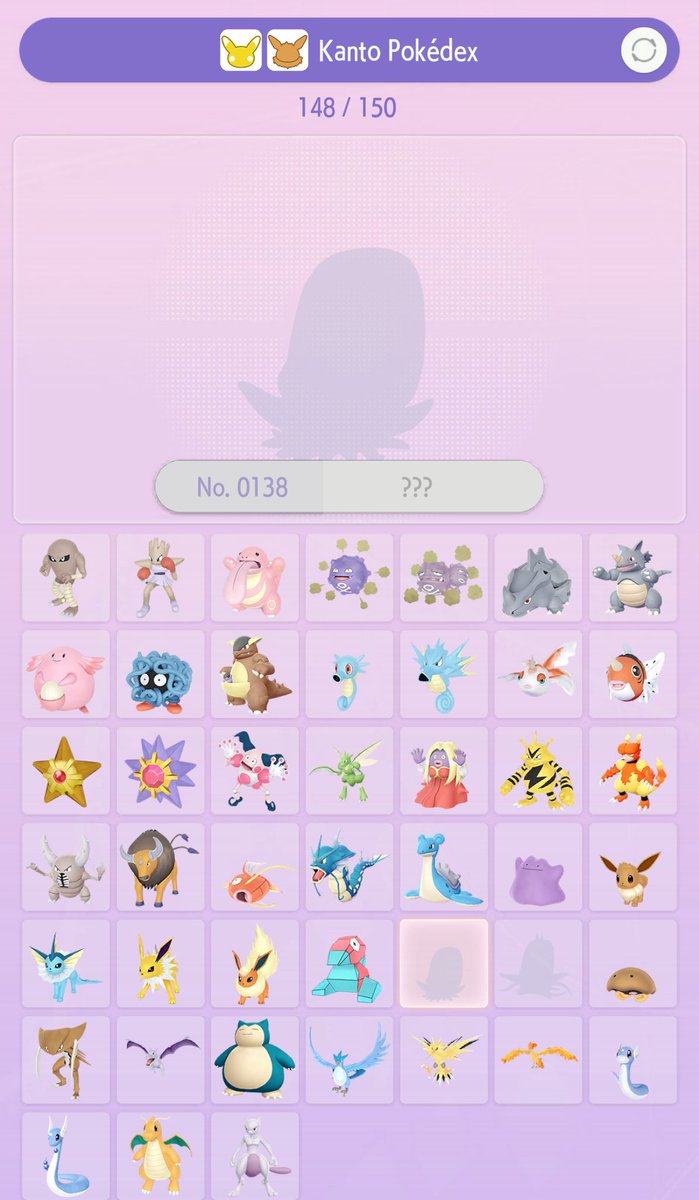 Alguém tem omanyte e omastar pra trocar comigo? 🥺🥺 só falta esses dois pra completar a dex de kanto (Pokémon lets go)
