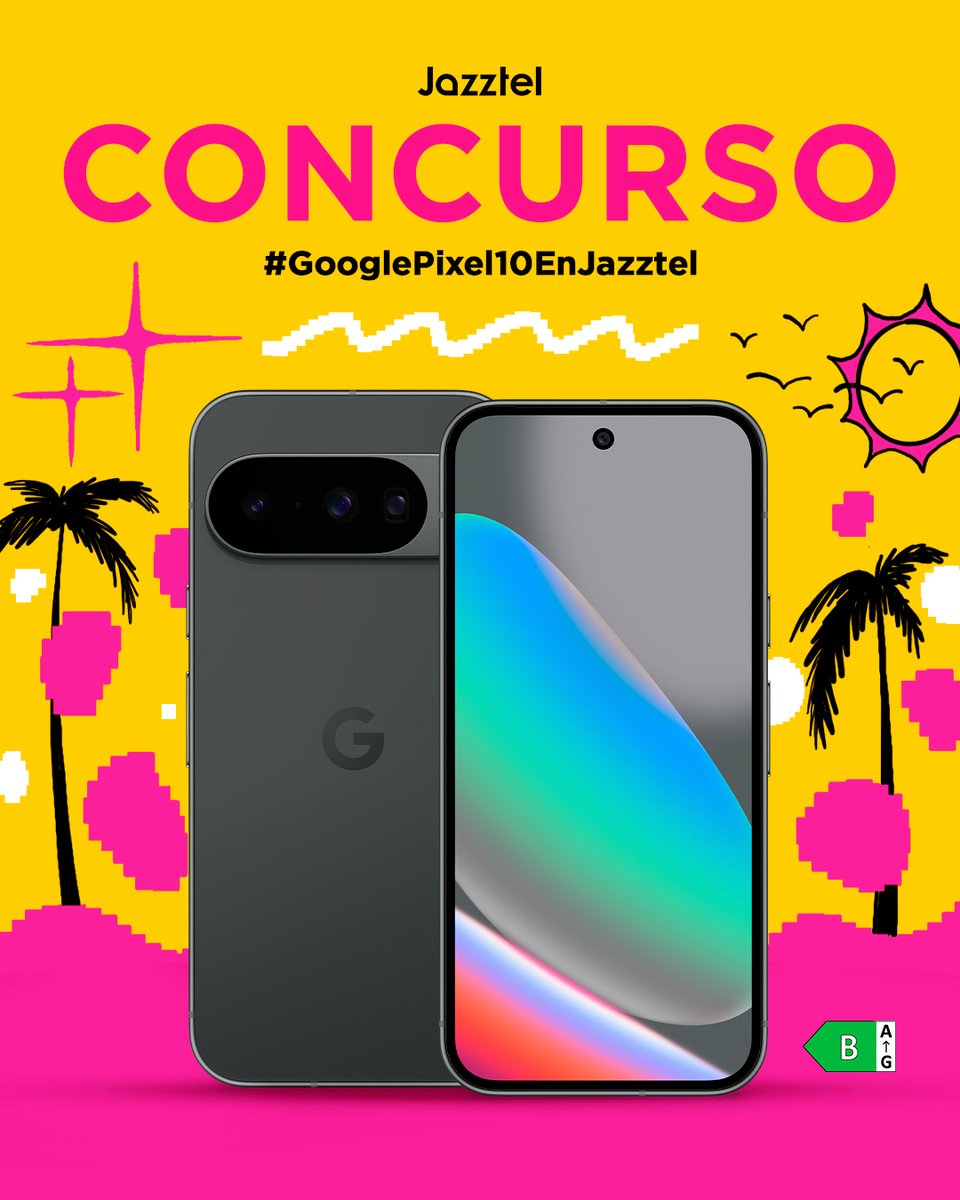 CONCURSO
Llega a Jazztel el nuevo #GooglePixel10 ¡es espectacular!
Participa y gana:
➡️ Sigue a <a href="/jazztel_es/">Jazztel España</a> y <a href="/GoogleES/">Google España</a> 
🔁 Haz RT
💬 Menciona a tu amigo y dile por qué te comprarías el nuevo Google Pixel 10
#️⃣ HT #GooglePixel10EnJazztel
¡Suerte! 🍀
BBLL: bit.ly/GooglePixel10E…