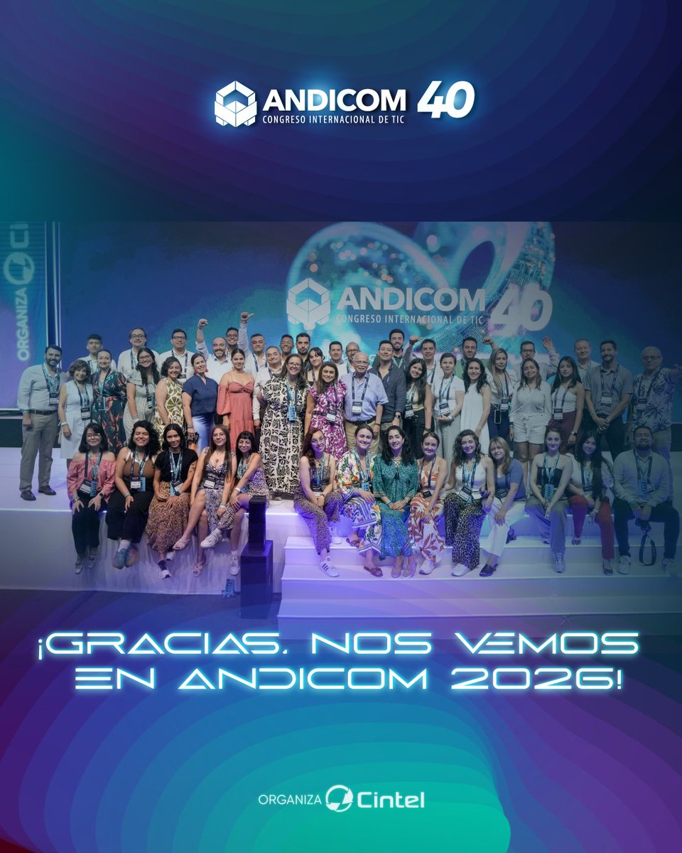 📸 El equipo que hace posible desbloquear el futuro digital

ANDICOM 40 fue más que un congreso: fue el resultado de meses de planeación, creatividad, innovación y trabajo en equipo.

Gracias a cada persona que hizo parte de esta versión histórica, demostramos que cuando el