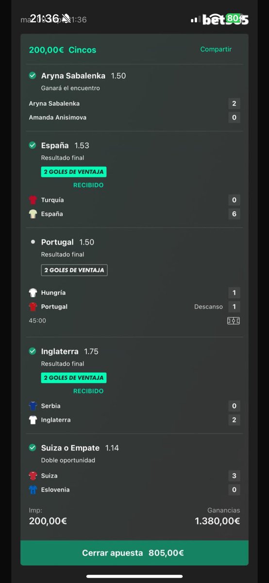 Es un fantástico cierre, pero soy hombre que le gusta la adrenalina 

Aquí se confía en la victoria de Portugal hasta el Final 

VAMOS A REMAR JODER! 🚤🚤🚤