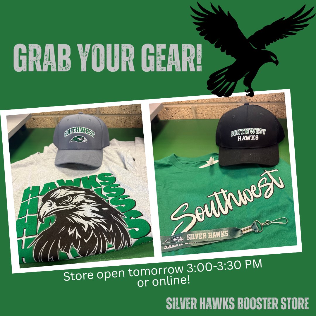 SilverHawksBC's tweet image. Gear up at our Booster Store! All proceeds support our LSW athletes, meaning you get something cool and they do too!

Store is open tomorrow 3:00-3:30 for in-person shopping or online order pick up.

Shop online anytime at bit.ly/ShopLSW!

#LSW #LSWBoosters
