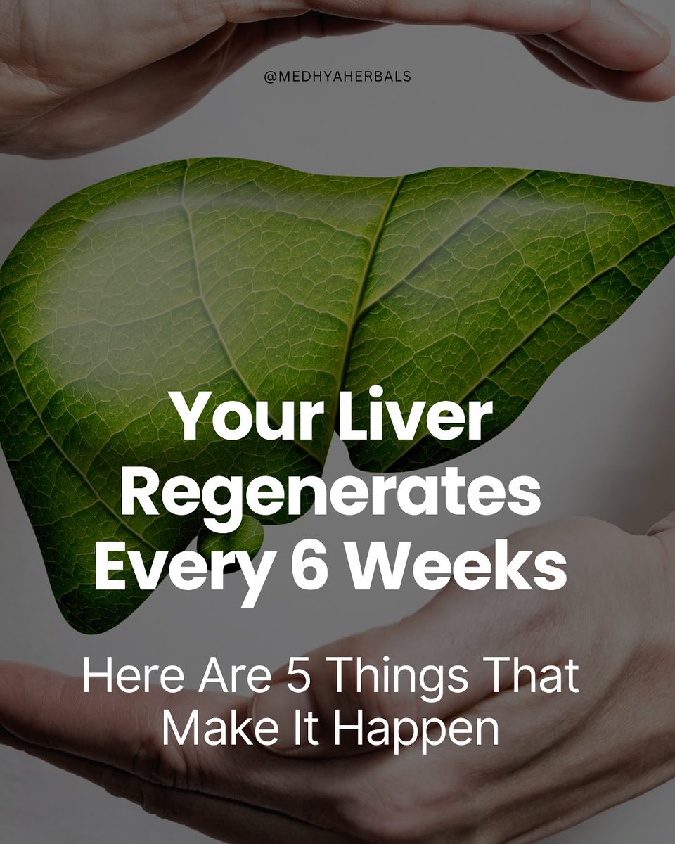 Your liver can rebuild itself every 6 weeks...

But most people unknowingly block that process.

Here are 15 daily habits to help your liver detox, regenerate, and thrive — no juice cleanse needed: 🧵