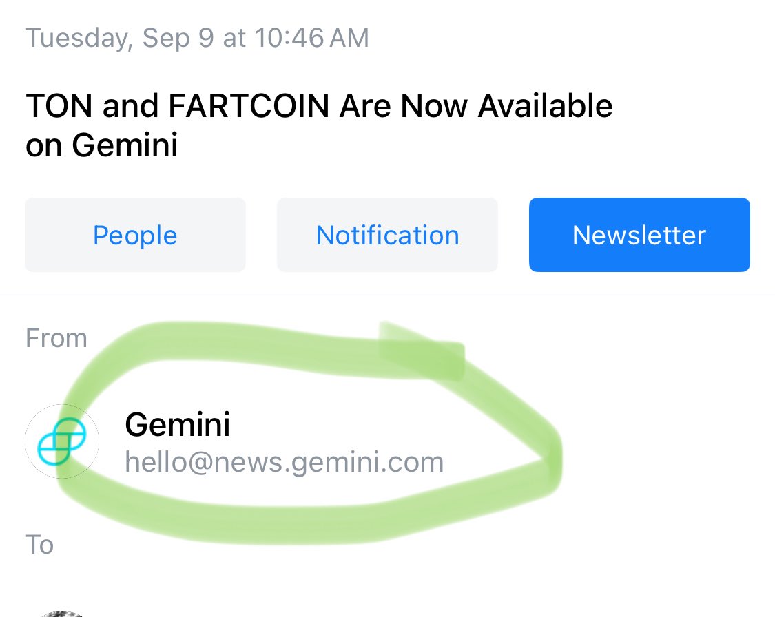 rdmcgr's tweet image. This is a real email — in which @gemini, a company that will IPO later this week, is informing me they will now make a market for $fart. What a world. 😆 

Also perfectly placed next to @matt_levine’s newsletter in my inbox. 🤌