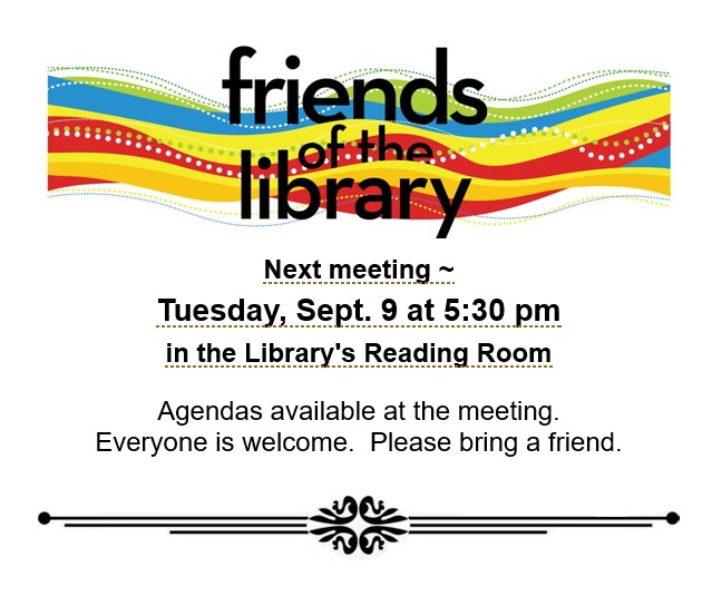 AdamsCtyLibrary's tweet photo. Friends Meeting ~ Tuesday, September 9 at 5:30 pm - https://t.co/aemHG4g4X8 https://t.co/U1hLYGBgE9