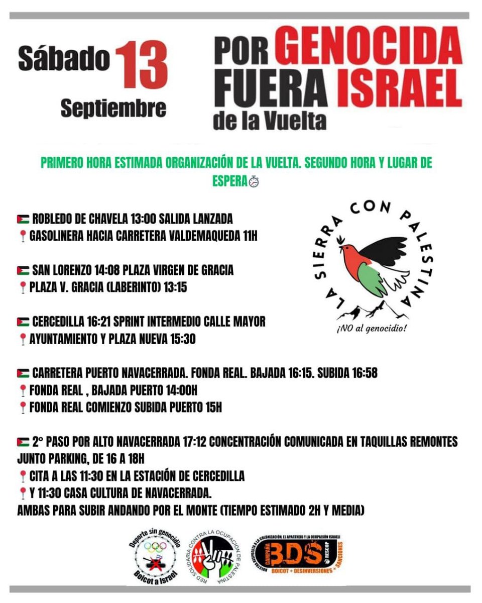 desdelacantera's tweet photo. El sábado vamos a llenar la Sierra de banderas con solidaridad con Palestina y de denuncia por el genocidio sionista. https://t.co/0wT9RmRHz9