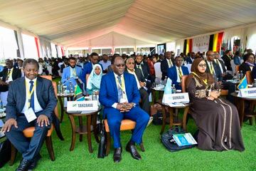 GoldenPosts1's tweet photo. Harmonizing higher education for a sustainable future! President Museveni and First Lady Janet Museveni at the @jumuiya Common Higher Education Area conference. #GoldenPosts #SecuringGains https://t.co/UXLRcpSvwQ