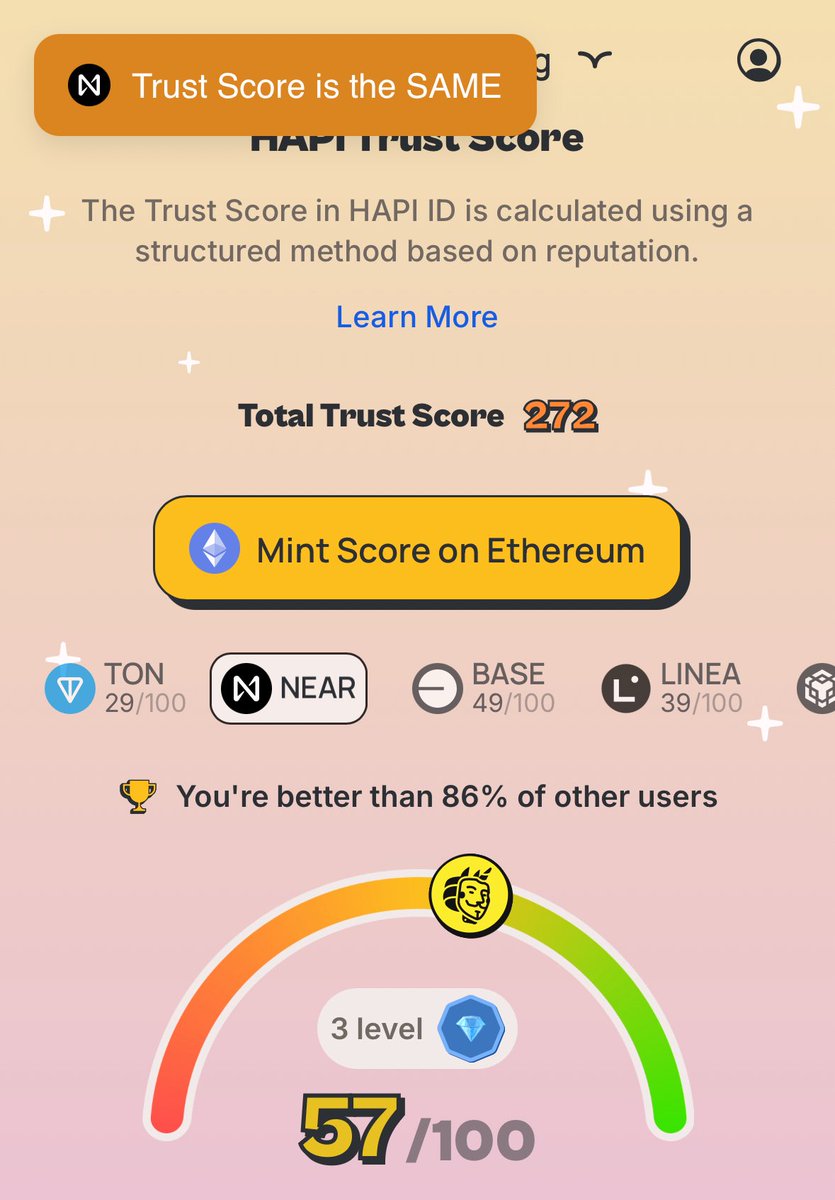 marjidofficial's tweet photo. You are farming $HOT and your Trust Score is = 50….trust me, you are failing already. 

Raise your Trust score by holding small amount of $ETH in this chains [ NEAR,ETH,BASE,LINEAR,BNB,SOL AND ARBITRUM ]

Make sure you always mint your trust score. And try your best to always carry out daily transaction on @hotdao_ wallet. Because $HOT is not a click to earn just as the Dev said. I rest my case. 

Making money is hard, been poor is hard. Choose your hard.