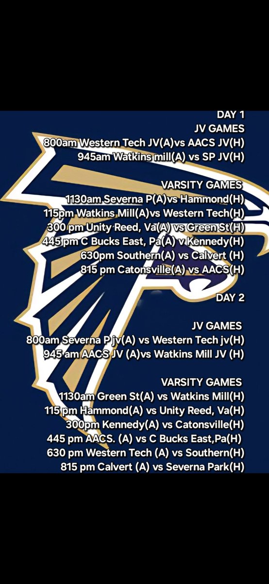 SP WINTER JAM SCHEDULE SET FOR DEC 26 -27!
CATCH <a href="/SPFalconhoops/">SP Falcons</a> 
CATCH <a href="/annearundel/">AnneArundel</a> COUNTY HOOPS IN PRIMETIME SATURDAY NIGHT! 
<a href="/aacsathletics/">AACS Athletics</a> <a href="/SHSathletics2/">Southern Athletics</a>
<a href="/SouthernAAhoops/">Southern Bulldogs Boys Basketball</a>  and <a href="/SPHSAthletic/">Severna Park High Athletics</a> <a href="/SPVoice/">Severna Park Voice</a> <a href="/SPFalconhoops/">SP Falcons</a> 
DEFEND THE COUNTY!
445-630-8PM SATURDAY NIGHT!